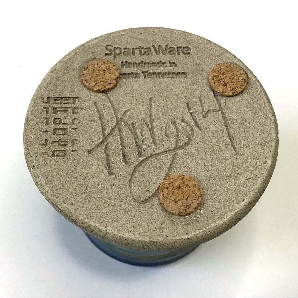 Stoneware Art Pottery Votive Vase SpartaWare Crafted Artist Signed by Thor 2014 - Picture 7 of 7